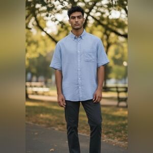 Orvis Men's Large Button Up Cabin Wear Dress Shirt Performance Series